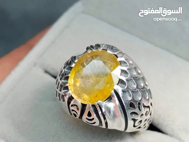 Natural African Yellow sapphire ring, Pukhraj ring, handmade silver ring, gemstone ring. gift ring.