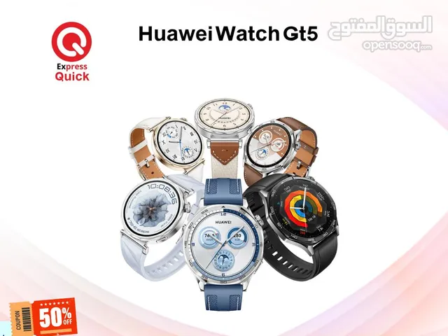 HUAWEI WATCH GT5 AVAILABLE ALL COLOR NEW ///  ساعه هواوي جي تي 5 جميع الالوان متوفره الجديده