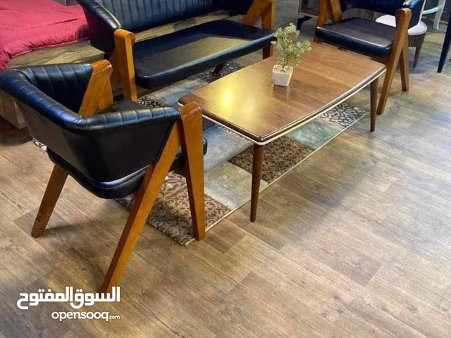 طقم كنب مودرن مستورد خشب زان ثنائية + مفرد عدد 2