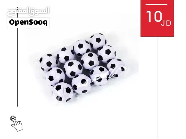 كرات بيبي فوت دزينة عدد 12 كرة بلاستيك قوية وخفيفة لجميع الطاولات من الدولية للأجهزة الرياضية