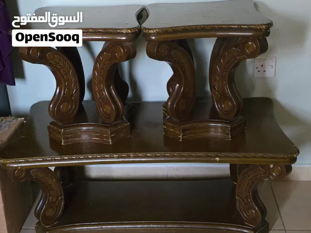 Dark Brown 3-Piece Malaysian Wooden Table Set