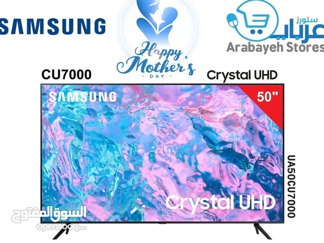 شاشة تلفزيون سامسونج سمارت samsung smart 4K crystal UHD جديدة