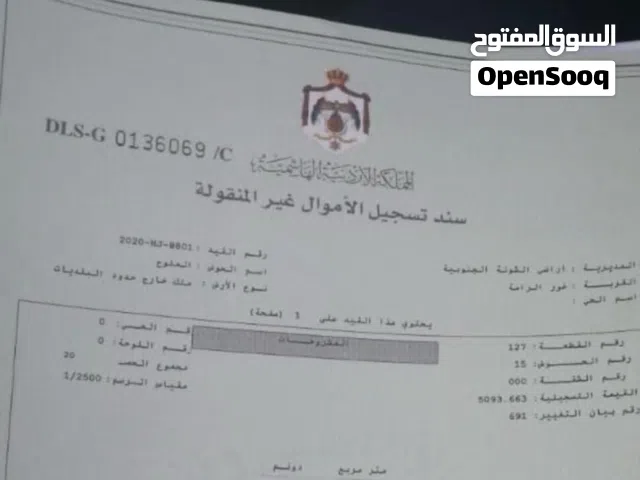 قطعة أرض زراعية في الغور مزروعه بالكامل  بالقرب من مشروع قرب المغطس مميزة جدا