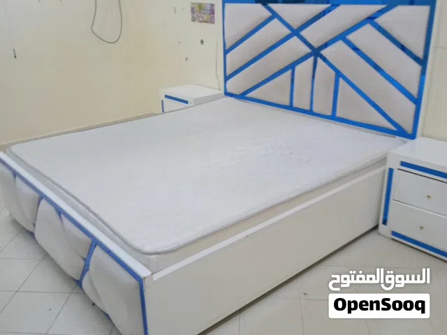 Used 180x200 King Size Bed With 6-Door White Cupboard, Matching Dressing Table, Two Side Tables and