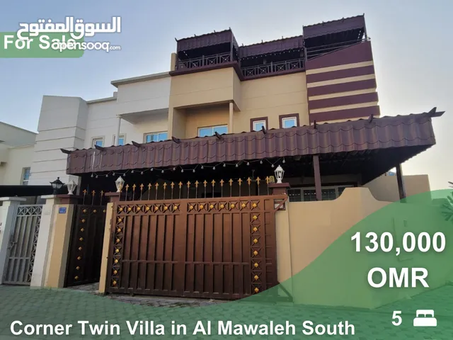 Corner Twin Villa for Sale in Al Mawaleh South  REF 386GB