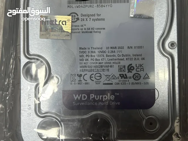 Western HDD 4TB purple هارد ويسترن للكاميرات