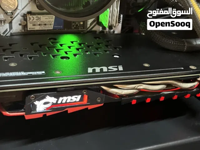كرت شاشة GTX 1060 6 gb مستعمل للبيع نظيف ولا يشكو من شي تعال و افحص شركة msi السعر 38 ريال