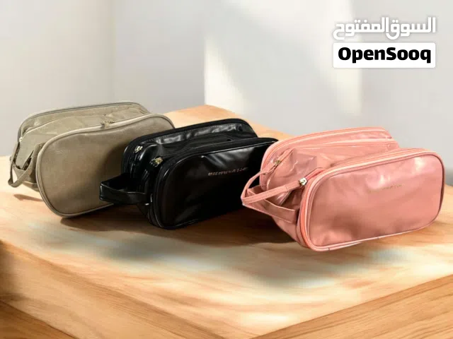 حقيبة لحفظ الاكسسوارات و المكياج جلد مقاومة للماء و بعدة ألوان