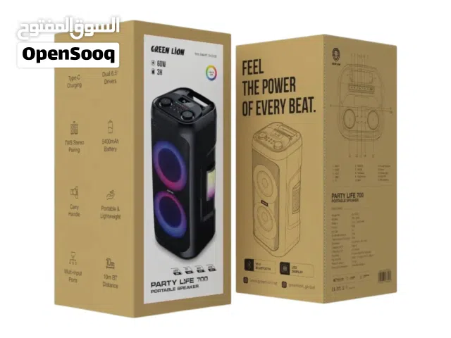 سماعة سبيكر جرين ليون بارتي لايف 700 بقدرة 60 واط وبطارية 5400mAh مع إضاءة RGB