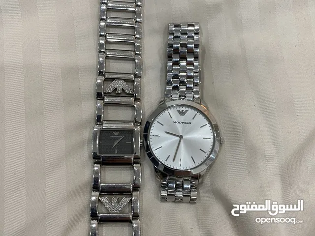 ساعتين ارماني مستعمل استعمال خفيف