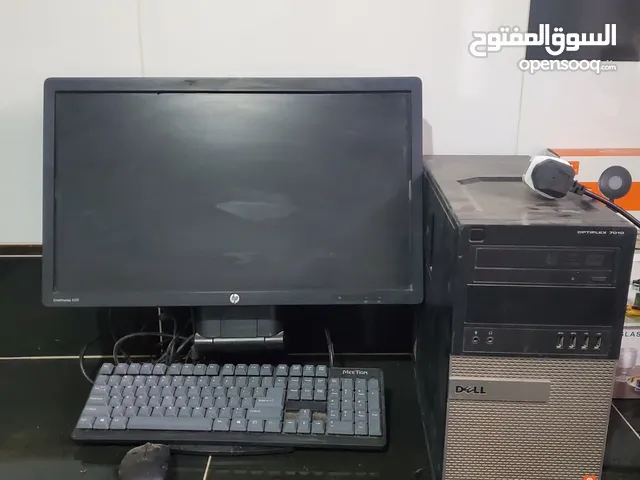 كمبيوتر ديل مكتبي مع شاشه 23 بوصه اتش بي عرررطه