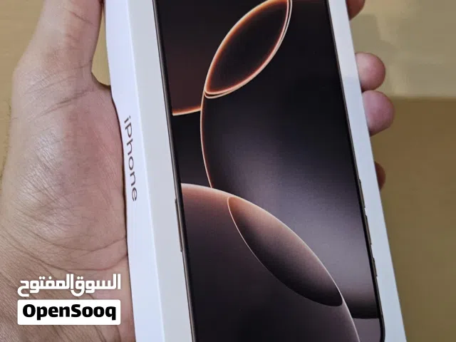ايفون 16 برو ماكس 256 جيبي  جديد لون تيتانيوم نسخة الشرق الاوسط للبيع بسعر العرض