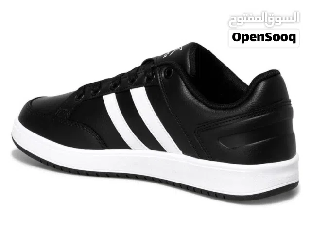 حذاء Kinetix رجالي كاجوال (Sneakers) – أسود بخطين أبيض