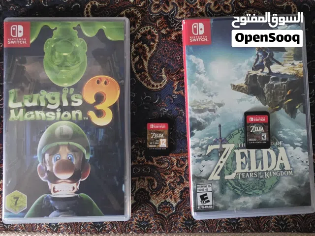 bundle: luigi 3 , zelda breath of the wild, zelda tears of the kingdom