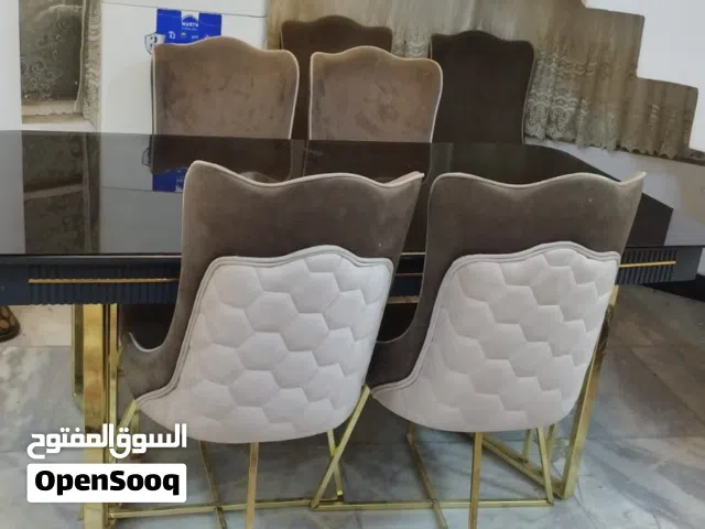 ميز طعام صاج اصلي وكراسي جداً راقيه ومريحه