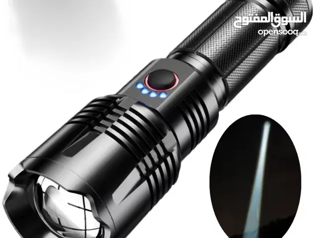 لايت كشاف يدوي الأسود الأصلي مسافة عشرات الكيلو مترات مع التحكم بانتشار الضوء