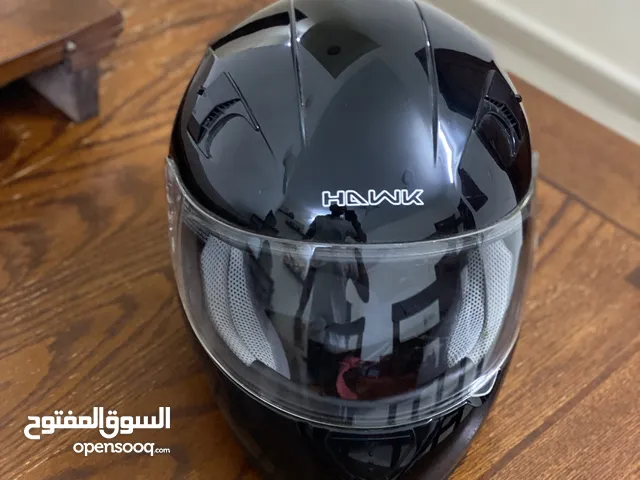 Black Dot Hawk Motorcycle Full Face Helmet Medium size, Snell ST-1150