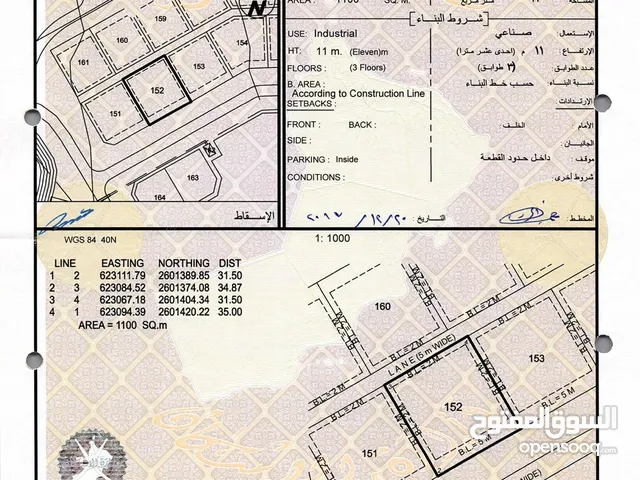 صناعيه في الجفنين موقع مميز مساحه كبيره بسعر مميز جدا - انا المالك