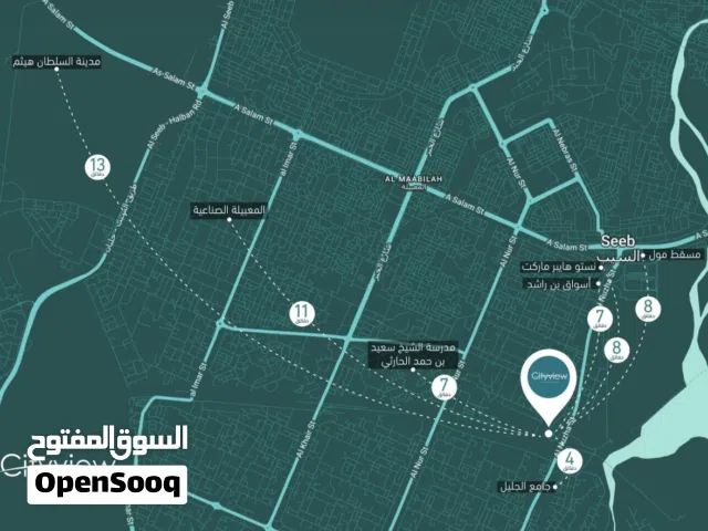 61 m2 1 Bedroom Apartments for Sale in Muscat Al Maabilah