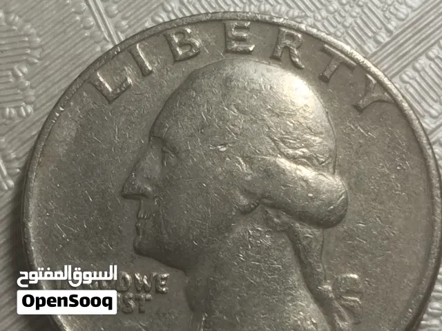 عملتين أمريكيتين ربع دولار خطأ السك 1966 و 1967 دبل احرف و ربع دولار قديم 1909