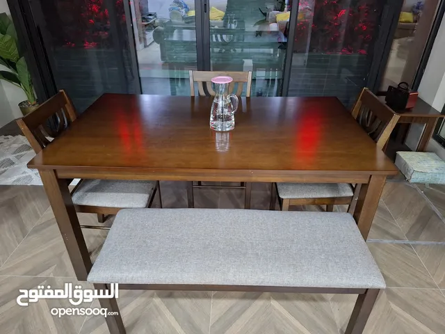 طاولة طعام 7 أشخاص 4 كراسي 1 ستول من هوم سنتر