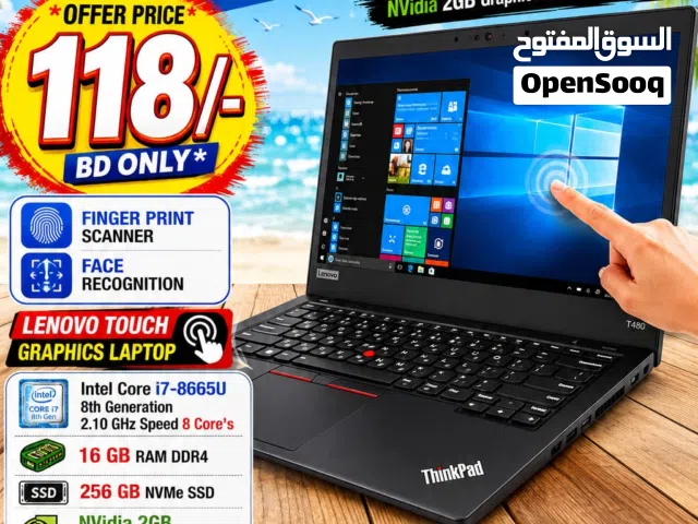 LENOVO Core i7 8th Gen  16GB RAM  256GB NVMe SSD  Touch Screen THINKPAD T480 WhatsApp / Call