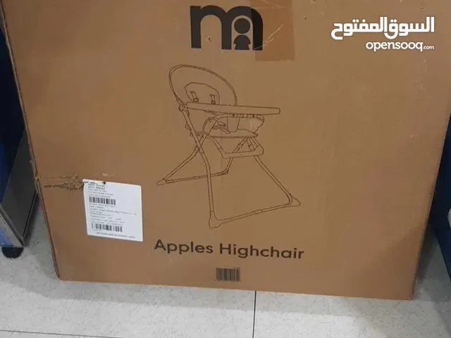 كرسي عالي برسمة تفاح من مذركير apple high chair mothercare جديد لم يستعمل نهائي بالكرتونه