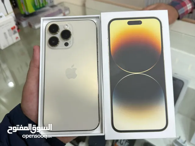 14 pro max  256 G  لون ذهبي بجنن