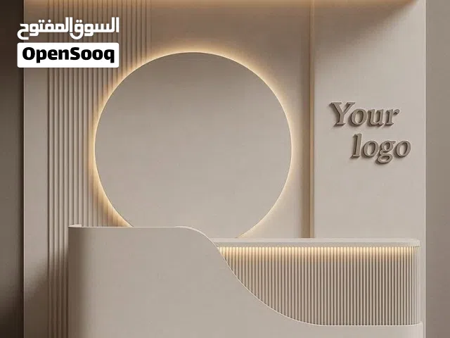 كاونتر إستقبال بتصميم عصري جذااب كاونتر بخشب مستورد تحريف ماكينه كفالة سنتين