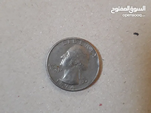 ربع دولار امريكي عملة ليبرتي عام1974 للبيع