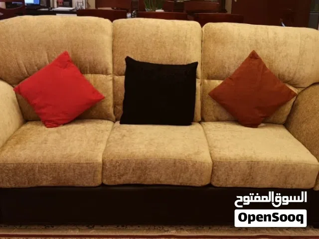 Beige-Gold Sofa Set 6 seater (3+2+1)