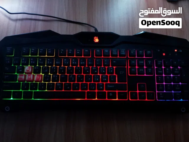 Gaming Keyboard - Bloody (A4Tech) with Red WASD & RGB Backlighting  كيبورد قيمنق ماركة Bloody (A4Tec