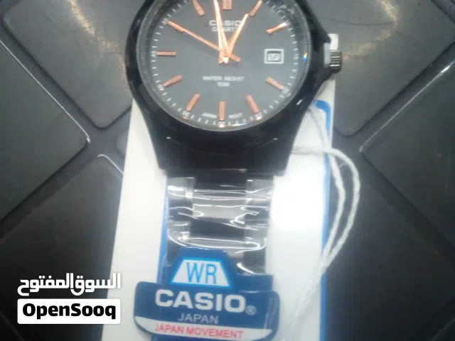 ساعات كاسيو جديد  وقت وتاريخ الون الاسود