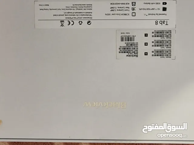 تاب بلاك فيو 10.1 انش بحالة جيده جدا لون ذهبي مع كفر