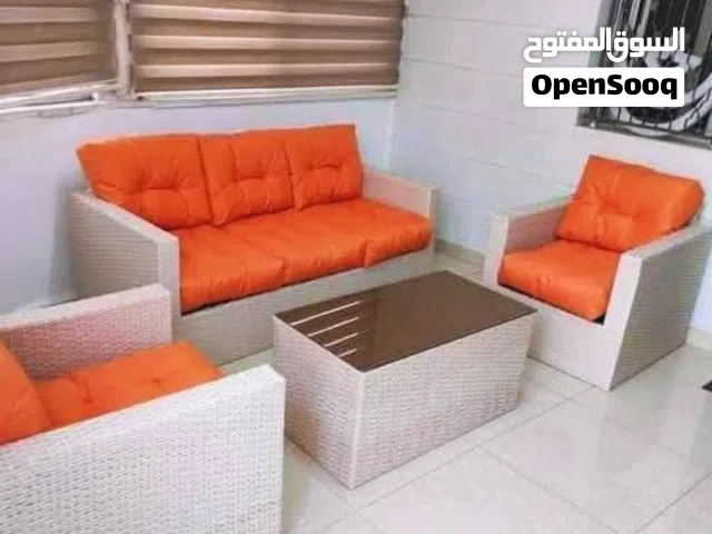 اختيارك الصح طقم راتان 5 مقاعد 125د + طاولة وسط .. شامل التوصيل داخل عمان يتوفر اطقم راتان سباعي