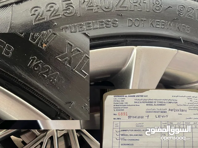 للبيع اطارات جديده استخدام شهر مقاس 225/R18/40