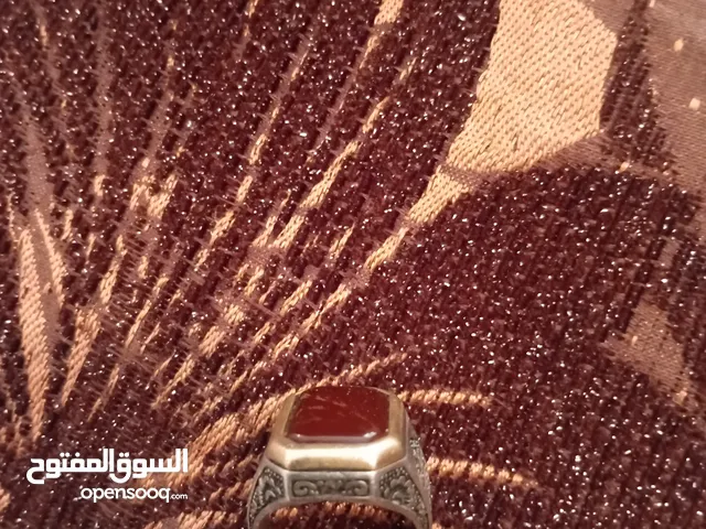 خاتم فضه925 عقيق نادر