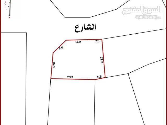 للبيع أرض في الجنبية قريبة من مجمع سكوير ومخطط قصر الصحراء متوفر جميع الخدمات من شوارع ومجاري تقع عل