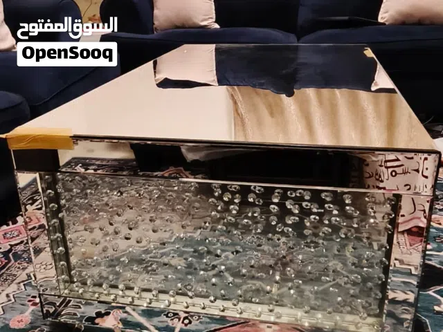 طاولة طعام زجاج + طاولة منتصف للبيع