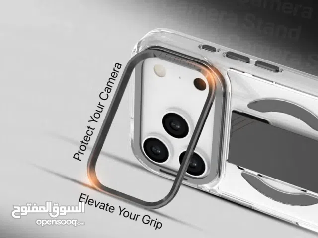 iPhone 17 Pro Max Clear Case with Soft Black Grip & Metallic Camera Stand– Grypsta, Premium TPU+PC B
