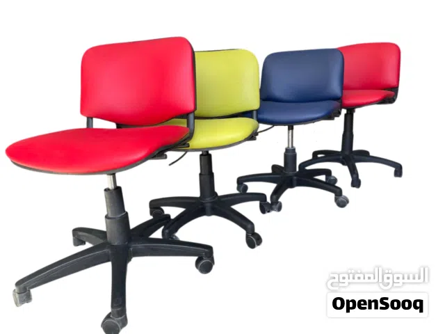 Siège tournant roulant multicolore