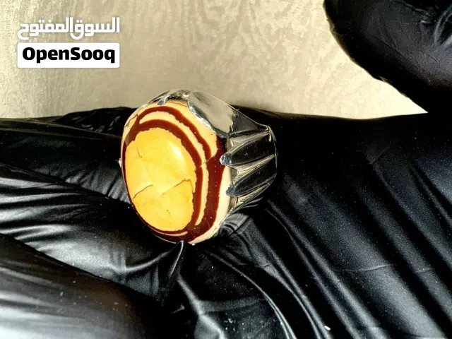 خاتم عقيق سليماني زعفراني