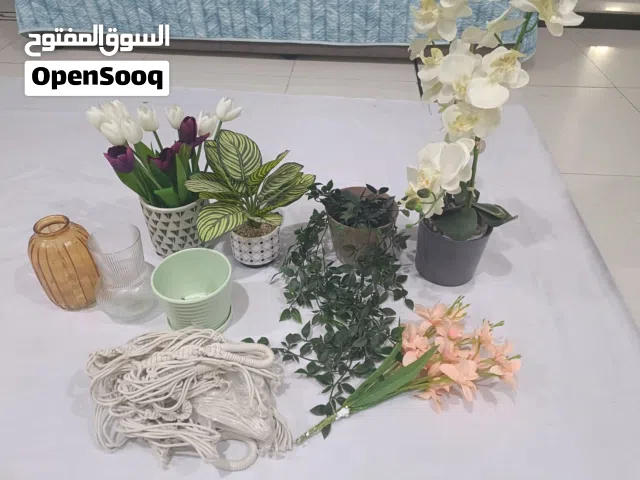 Home Decor - Artificial Plants and Pots For Sale (Altogether - 10 OMR)