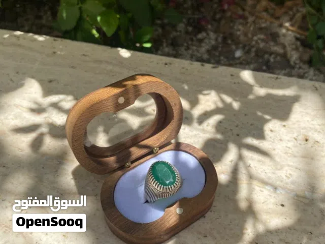 خاتم فضة زمرد اصلي