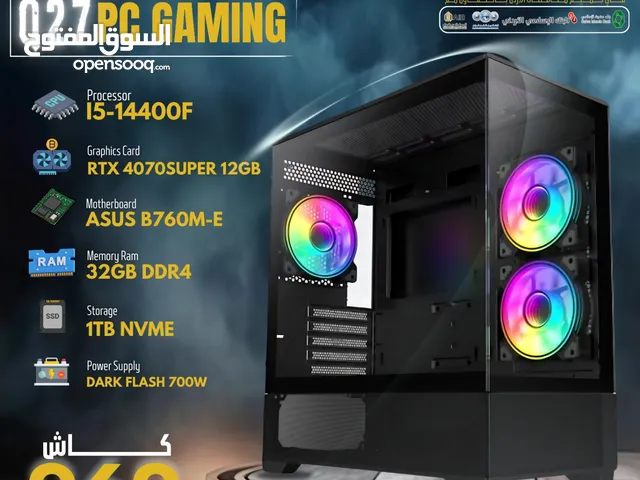بي سي جيمينج كور اي 5 جيل 14 كرت شاشة PC GAMING CORE I5 14 TH RTX 4070 super 12GB