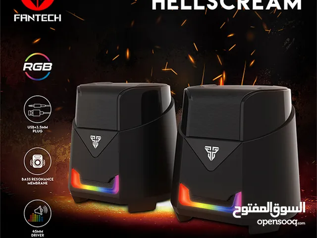 FANTECH HELLSCREAM GS205 MOBILE GAMING & RGB MUSIC SPEAKER سماعات كمبيوتر جيمنق ار جي بي فانتيك