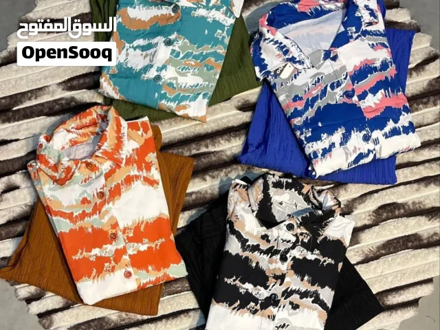 سوت قطعتين مشجر في سادة  الماتريال: رويال + بنطلون فريسكا مستورد حلو جدًا جدًا