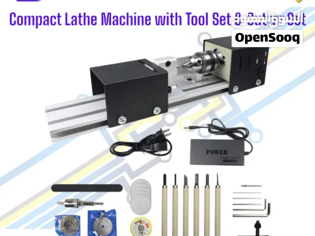 Compact Lathe Machine with Tool Set & Cutter Set
