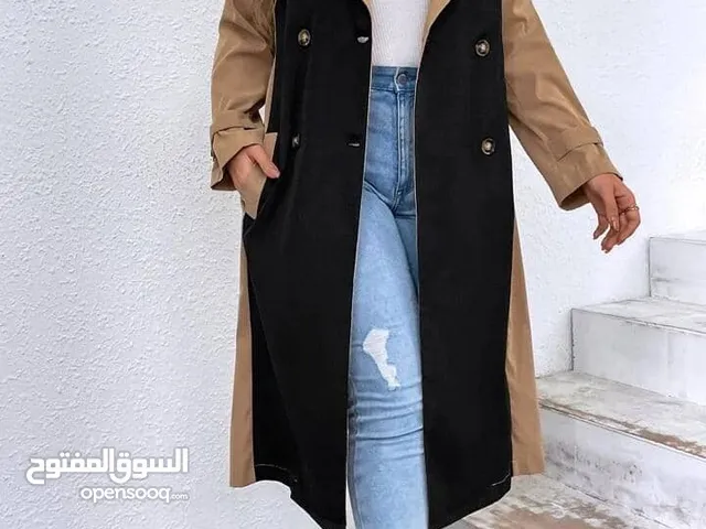 جديدنا اليوم ترنش كوت السفر. بالونين البيجوالاسود طويل بزرات وربطه خصر جميل جدا كما في الصوره
