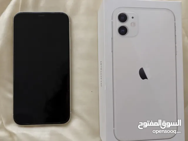 ايفون 11 لون ابيض 128 GB جميع القطع أصلية 100% ما تغير فيه اي شي خدش